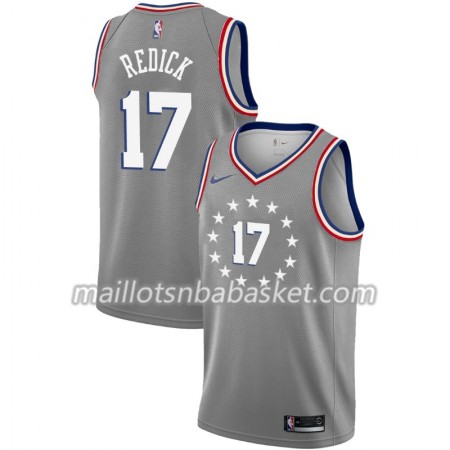 Maillot Homme Philadelphia 76ers J.J. Redick 17 2018-19 Nike City Edition Gris Swingman